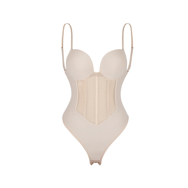 Top moldeador de cuerpo de una pieza con tirantes estilo europeo y americano, corsé que contrae el abdomen, sujetador moldeador de cuerpo sin espalda, medias