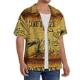 thumbnail image 4 of KLL Coffee Vintage Print Men's Shirt Short Sleeve Button Down Summer Cuba Beach Shirts- XX-Large, 4 of 7