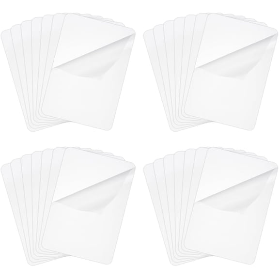 3sets 100pcs PET & EVA Laminating Pouch Film Photo Protecting Sheets for Hot Laminator Rectangle White 160x110x0.1mm