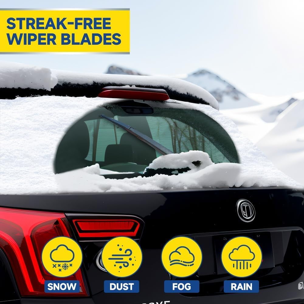 3 Pack Windshield Wiper Blades Compatible with 2005-2010 Jeep Grand Cherokee Original Factory Quality Front Rear Wipers Blade Set for My Car - 21" 21" 14"
