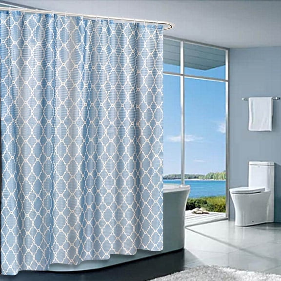 Geometric Fabric Shower Curtain
