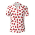 thumbnail image 2 of Daiia Cartoon Strawberry Pattern Men’s Polo Shirts,Solid Deck Shirt,Classic Fit, Breathable Cotton Polo for Casual and Sport Wear-4X-Large, 2 of 7