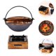 thumbnail image 4 of Olla de estofado de hierro para cocina, olla caliente japonesa casera antigua con horno, 4 of 5