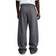 thumbnail image 5 of Fleece Sweatpants for Men Baggy Joggers Elastic Waist Straight Wide Leg Casual Sweat Pants with Pockets, 5 of 5