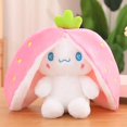 thumbnail image 3 of Juguetes de peluche de perros, lindo muñeco de fresa/zanahoria/piña para cachorro, Animal relleno Kawaii escondido en bolsa, juguetes para bebé niña, regalo de Pascua, 3 of 5