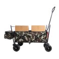 thumbnail image 4 of Collapsible Wagon Folding Garden Cart w/Removable Canopy, Heavy Duty Extra Large Portable Camping Beach Utilit Cart w/Adjustable Push Pull Handle, 6.3" Wide All-Terrain Wheel for Shopping Picnic, 4 of 9