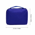 thumbnail image 2 of Travel Toiletry Bag, Blue Hanging Foldable Lightweight Carry On Makeup Organizer, 1 Pack Portable Waterproof Storage Pouch, for Business Trip Camping Gym Daily Toiletries Cosmetics Organization, 2 of 5