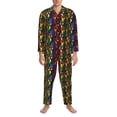 thumbnail image 3 of Sikiie Colorful Dreamcatcher Mens Pajama Set, Soft Warm Long Sleeve Sleepwear, Cozy Button-Down Pjs for Men-X-Large, 3 of 7