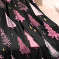 thumbnail image 3 of Black and Pink Christmas Tree Pattern Blanket,Comfortable Soft Flannel Throw Blanket,All Season,Warm Lightweight Blankets for Sofa Bed Couch Living Room Chair,30"x40", 3 of 4