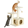 thumbnail image 3 of TRIXIE Valencia Plush & Sisal 3-Level 28" Cat Tree with Scratching Posts & Condo, Beige, 3 of 6