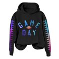 thumbnail image 4 of WZXFASHION Chandail en Molleton de Football pour Femmes Imprimé Graphique Dimanche Décontracté Manches Longues Col Rond 2025 Chandail d'Automne 50 % de Réduction Liquidation Chandail en Molleton à Fermeture Éclair, 4 of 4