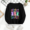thumbnail image 5 of Little Boy "Chillin' with My Peeps" Easter Crewneck Sweatshirt - 100% Cotton Long Sleeve Pullover for Easter and Casual Wear, 5 of 6