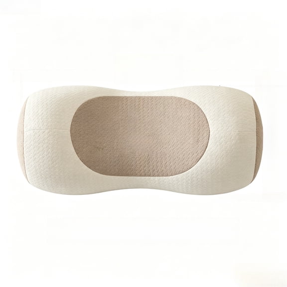 Organic Buckwheat Cervical Neck Pillow, Adjustable Neck Roll for Sleeping, Ergonomic Neck Support Bolster,Firm Support Pillow for Neck Pain Relief Beige
