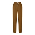 thumbnail image 2 of Travel Pants Womens Sweatpants 2025 Ndbuld Women's Casual Loose Sports Sweatpants Ankle Trousers Gradient Fleece Pants Brown XL, 2 of 7