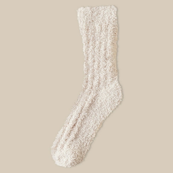 Sunbona Women's Cozy Winter Socks Thermal Lined Sleeping Socks Non Floor Warm Fuzzy Slipper Socks For Indoor Outdoor Comfort