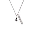 thumbnail image 2 of Delight Jewelry Silvertone Black Number - 4 Silvertone Mother Daughter Bar Charm Necklace, 23", 2 of 4