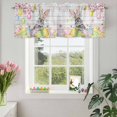 thumbnail image 3 of Valances for Windows Easter Rabbit Colorful Egg Rod Pocket Short Curtain for Bathroom Living Room Bedroom Spring Flower Tree Branch Wood 1 Panel 54x18in, 3 of 9