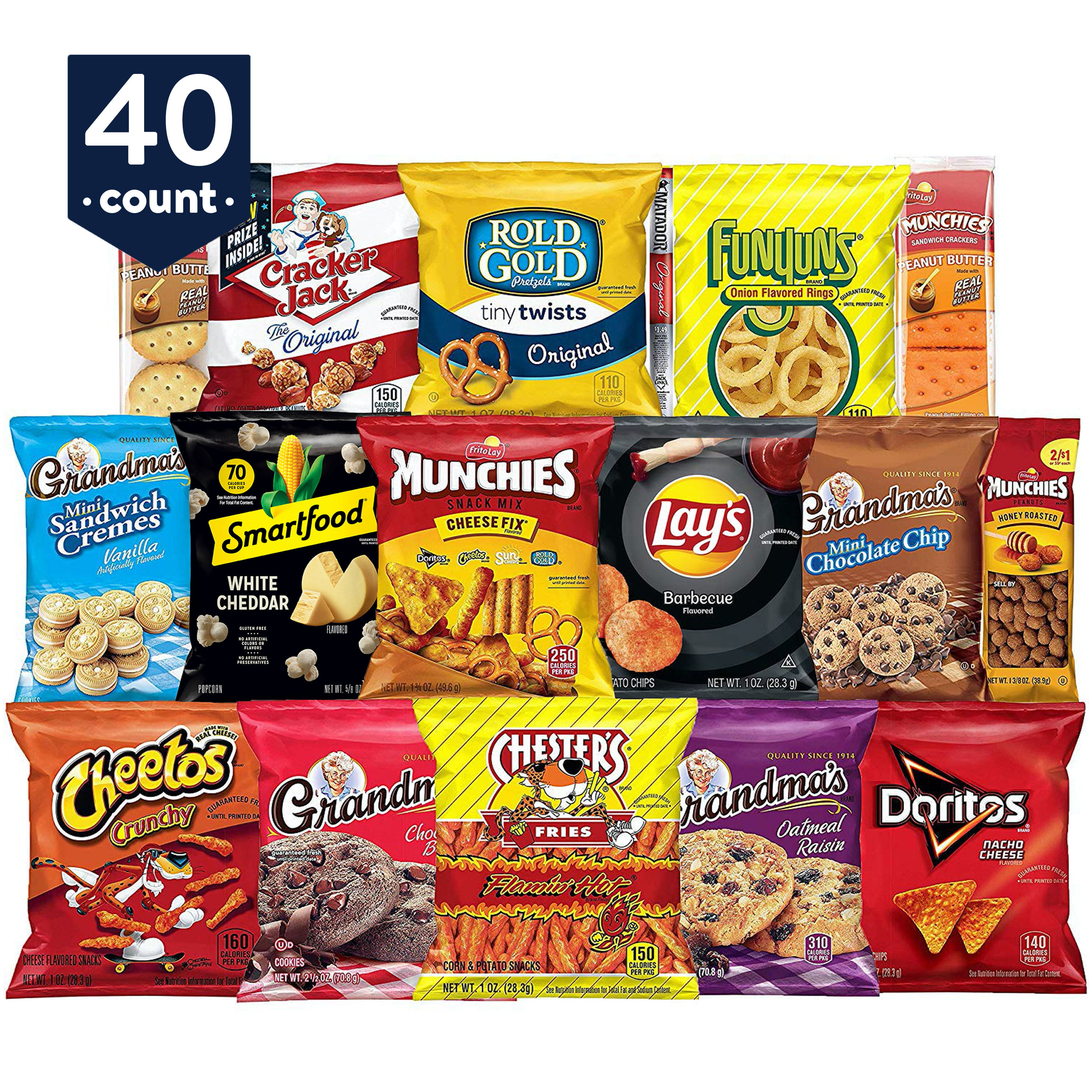 Chips Variety Pac... The Care Crate Snack Box Care Package 40 piece Snack Pack 