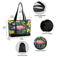 thumbnail image 2 of FORMRS Canvas Laptop Tote Bag for Women with 15.6" Computer Compartments Shoulder Handbag, Pink Flamingo Pattern, 2 of 7