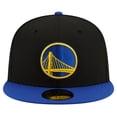 thumbnail image 2 of Men's New Era Black/Royal Golden State Warriors 2-Tone 59FIFTY Fitted Hat, 2 of 6