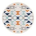 thumbnail image 3 of Unique Loom Aruba Outdoor Collection Area Rug - Bubali (3' 3" Round Gray/Ivory), 3 of 7