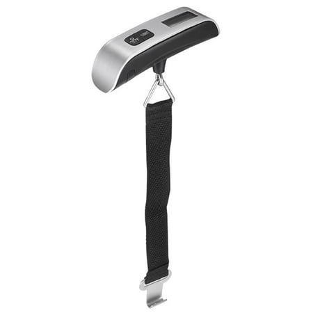 Digital Luggage Scale for Travel Suitcases, Portable Handheld Baggage Hanging Scale, Precision Electronic Weight Sensor Backlit LCD Display 110 lbs / 50 kg Capacity with Durable Steel Hook