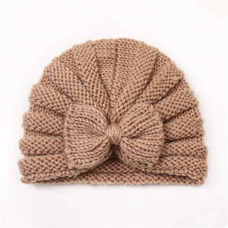 

RPVATI Newborn Infant Baby Toddler Knitted Beanie for Boys Girls Winter Warm Bow Cap 0-2Y