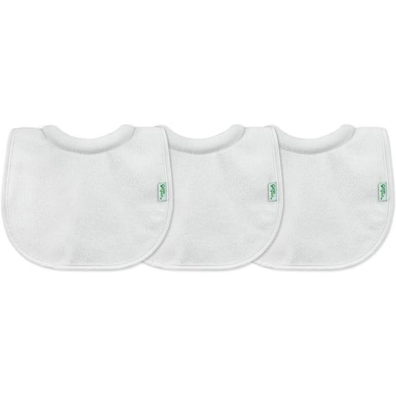 green sprouts Stay-dry Milk-catcher Bib (3pk)-White Set-0/6mo