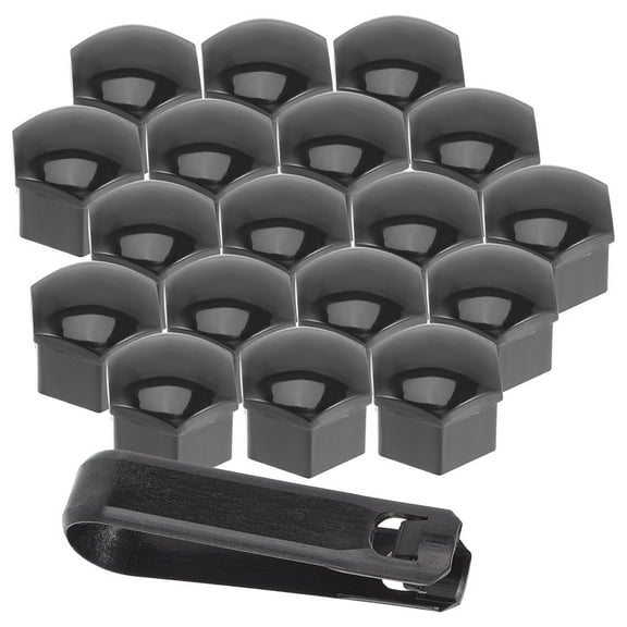HEMOTON Black Nylon Wheel Nut Covers for Car Use Protect Lug Nuts with Easy Installation 40 Pieces