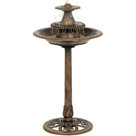 Copper Steps Garden Fountain (Best Choice Products 3-Tier Indoor/Outdoor Polyresin Pedestal Bird Bath Fountain Decor w/ Pump -)