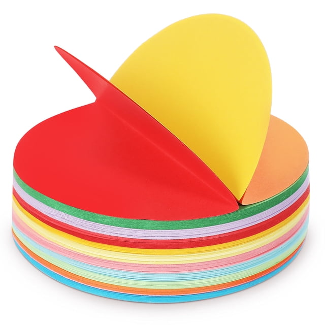 GOOHOCHY Creative Circle Origami Paper Multi Colored for Stable Folding and Craft Making Applications