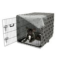thumbnail image 5 of Geometric Dog Crate Cover, Repetitive Triangular Pattern Contemporary Design, Easy to Use Pet Kennel Cover Small Dogs Puppies Kittens, 7 Sizes, Charcoal Grey Eggshell, by Ambesonne, 5 of 6