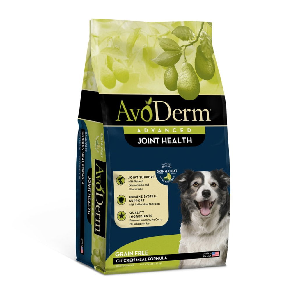 AvoDerm Joint Health Grain Free Chicken Meal Dry Dog Food 4LB