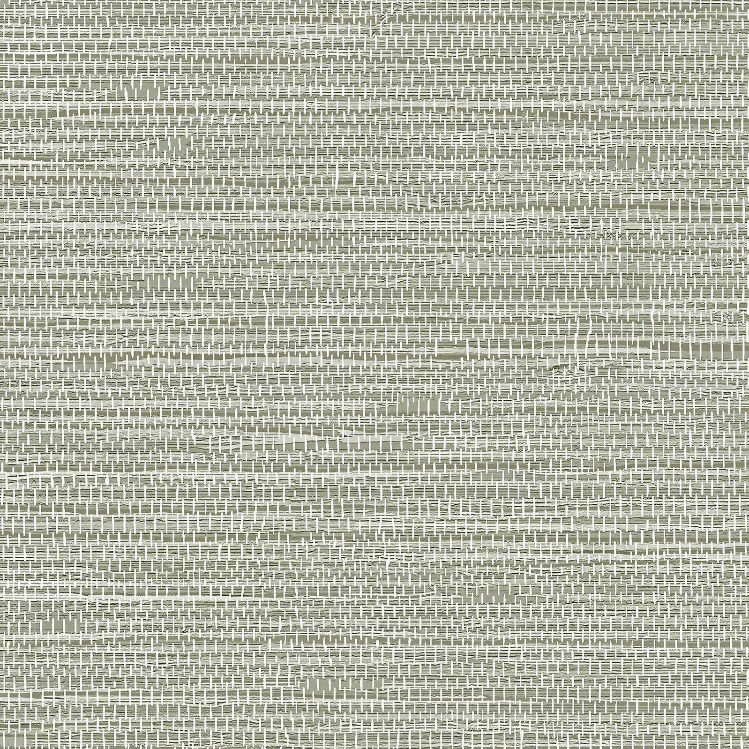 Green Textured Grasscloth Peel and Stick Wallpaper 17.7"x394" Neutral Faux Grassweave Wallpaper Waterproof Self Adhesive Removable Wallpaper Mural for Home Decor Bedroom Kitchen Cabinet