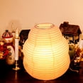 thumbnail image 2 of SHISUYAN Orange Rice Paper Lantern Desk Lamp for Home Use E14 Socket Metal Frame 1 Piece, 2 of 9