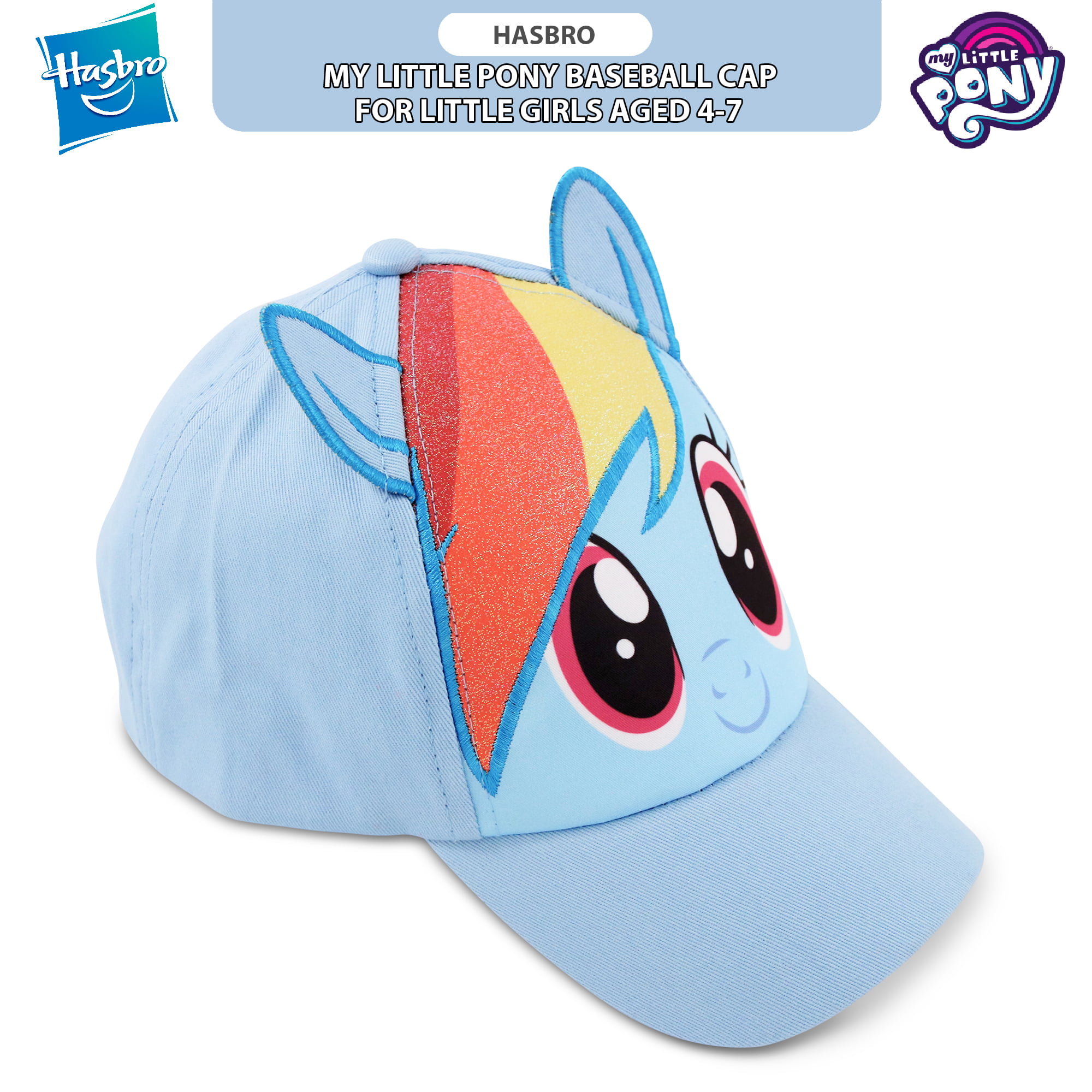 Hasbro Little Girls My little Pony Rainbow Dash 3D Pop Baseball Cap Blue Age 4-7 