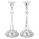 thumbnail image 1 of Juego de 2 candelabros individuales de estilo europeo para decoración del hogar de plata para bodas y eventos, 1 of 8