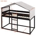 thumbnail image 4 of Aukfa Twin over Twin Bunk Bed, Wood Bed Frame with House Top Tent for Kids Boys Girls, Espresso, 4 of 8
