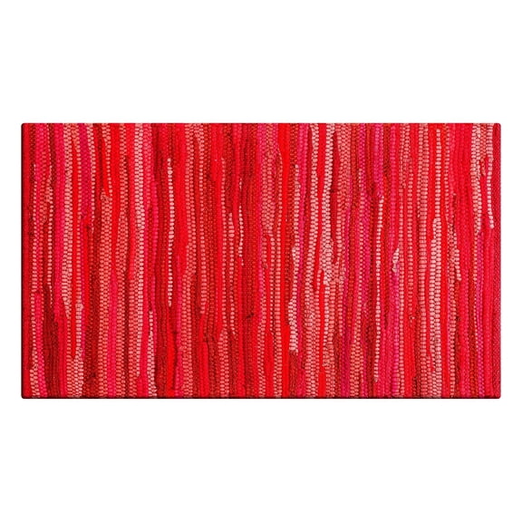 Savi Home Boho Red Chindi Hand Woven Outdoor Rugs, 20" x 32", Reversible
