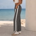thumbnail image 4 of Womens Leopard Baggy Wide Leg Track Pants Elastic Waist Y2K Sweatpants, 4 of 5