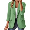 thumbnail image 5 of GILIGEGE Women's Oversized Solid‑Color Blazer Jacket,Long‑Sleeve Lapel‑Collar Button‑Down Suit Outerwear with Side Pockets,Trendy Business‑Casual Dressy Coat for Office Work Daily Green XL, 5 of 8