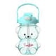 thumbnail image 2 of Botella de agua con forma de oso Kawaii de 1000 ml, taza para beber con pajita para estudiante (verde) Likrtyny Libre de BPA, 2 of 4