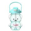 

Tiyuyo 1000ml Kawaii Bear Water Bottle Cute Kid Student Straw Drinking Cup (Green)