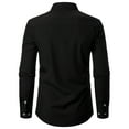 thumbnail image 2 of Men's Dress Shirts Stretch Slim Fit Long Sleeve Button Down Shirts Business Formal Dress Shirts Mens Casual Muscle Fit Collar Dress Shirts for Men, 2 of 7