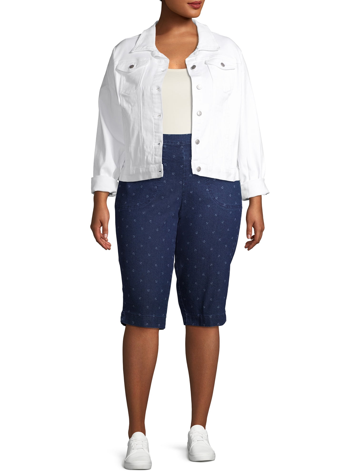 Just My Size Women's Plus Size Size 2 Pocket Pull on Capri Pant - Walmart .com
