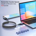 thumbnail image 4 of Zeroneteck Cable Usb C A Usb C (Paquete De 2 De 6.6 Pies) Cable De Monitor Usb C 4K Ángulo Recto Uhd Usb Tipo C Salida De Video 20 Gbps 100 W Carga Rápida Para Macbook Dell Lg Hp Kyy Arzopa Forhelp, 4 of 5