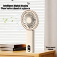 thumbnail image 4 of Gnmfd Portable Handheld Rechargeable USB Fan 2000mAh Foldable Mini Fan with LCD Display 4 Speeds Power Bank Function for Travel Office Outdoor Bedroom Night Use Lights for Room Desk Table, 4 of 8