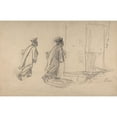 thumbnail image 2 of Thomas Couture 14x11 Black Ornate Wood Framed Double Matted Museum Art Print Titled: Lawyer on His Way to Short (Going to the Audience), 2 of 5