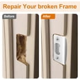 thumbnail image 7 of NOGIS Door Strike Plates, Standard Door Latch Restorer with Dust Box Strike Plates for Interior Doors Universal Security Door Lock Hardware Repair Kit with Screws & Dowels (Silver), 7 of 7