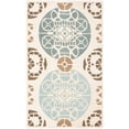 thumbnail image 2 of SAFAVIEH Capri Mortimer Geometric Wool Area Rug, Beige/Blue, 3' x 5', 2 of 8